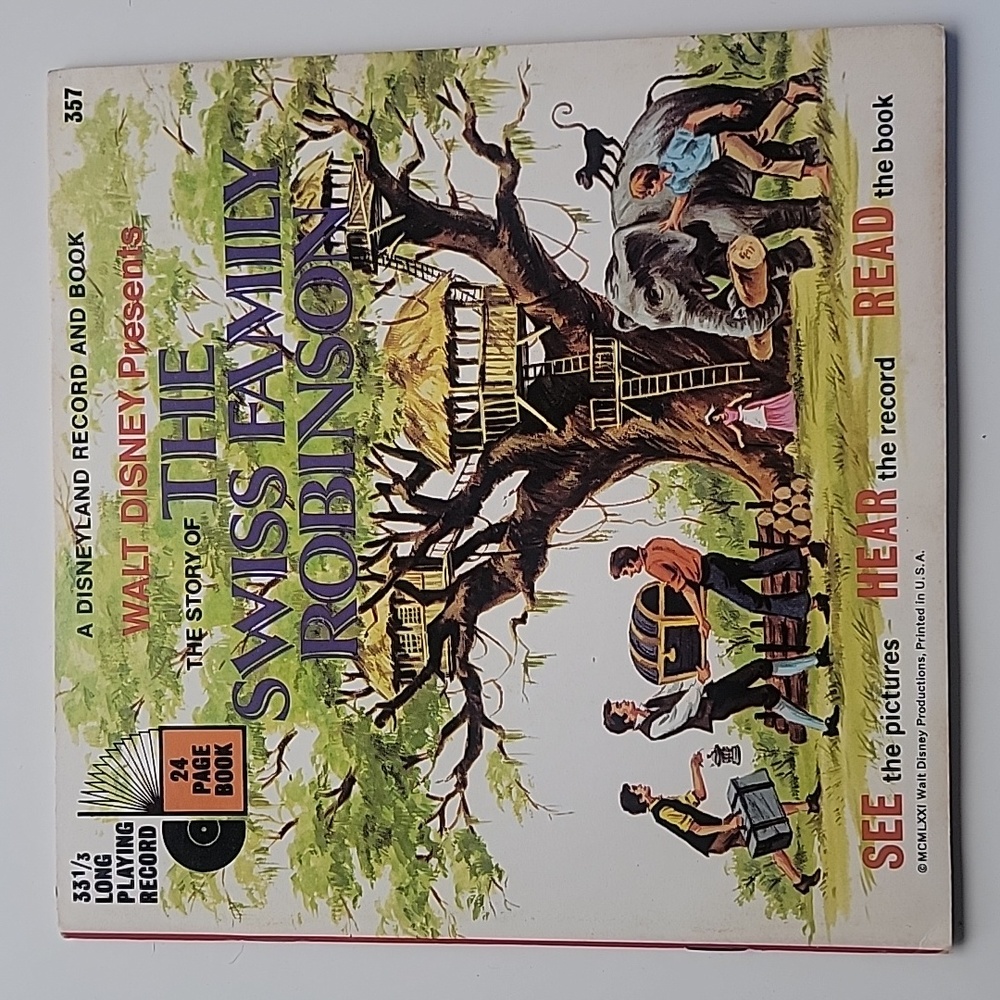 Disney The Swiss Family Robinson book with record Never used